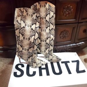 Womens snake print Schutz boots size 7